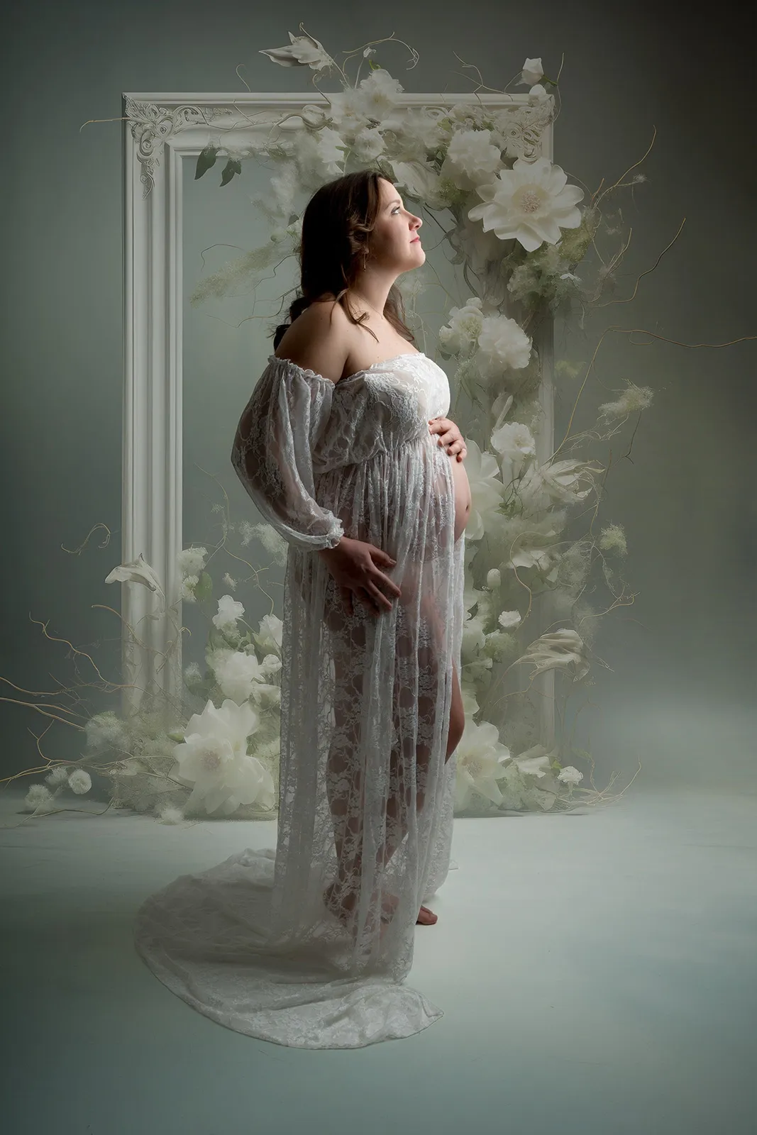 photographe grossesse drome ardeche femme enceinte studio